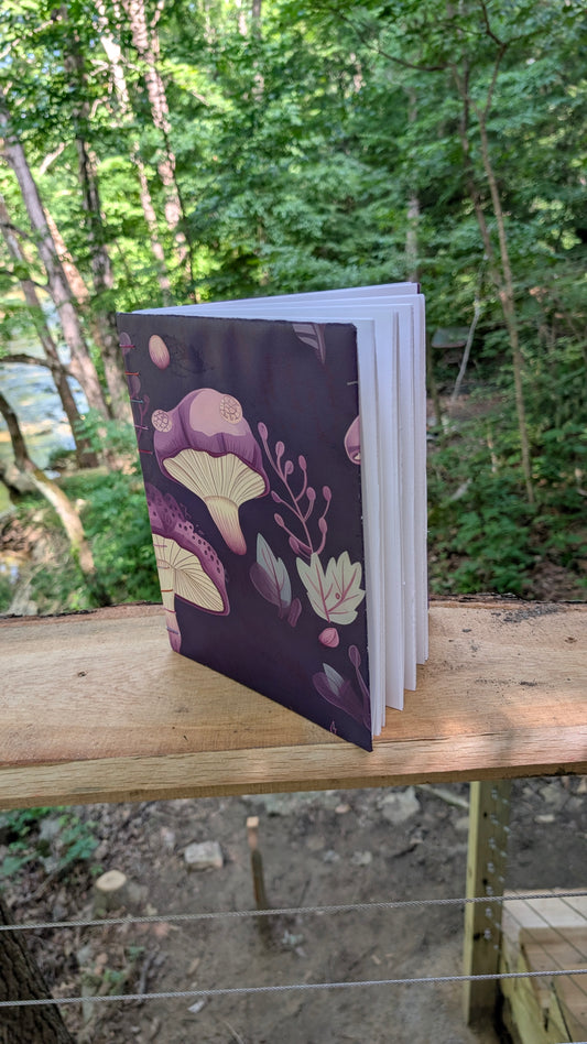 VIOLET MUSHROOM notebook - 8.5 x 11